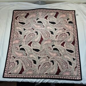 NWOT Ann Taylor Loft Vintage Paisley Square Scarf 25x25 Inch. Elegant Oversized.